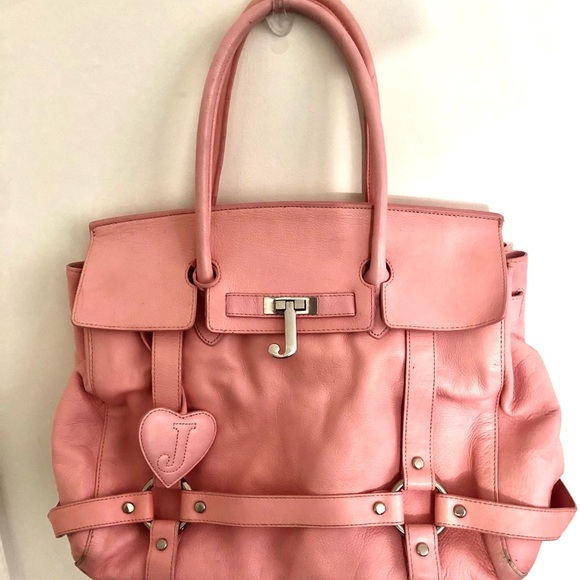 Juicy Couture Handbags - Juicy Couture Birkin y2k pink leather tote